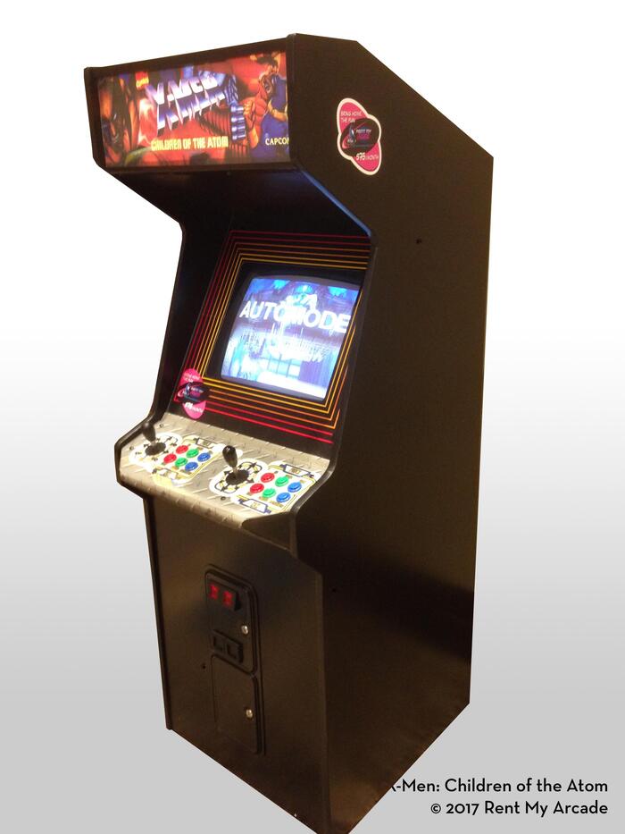 The arcade cabinet for the game X-Men: Children of the Atom
