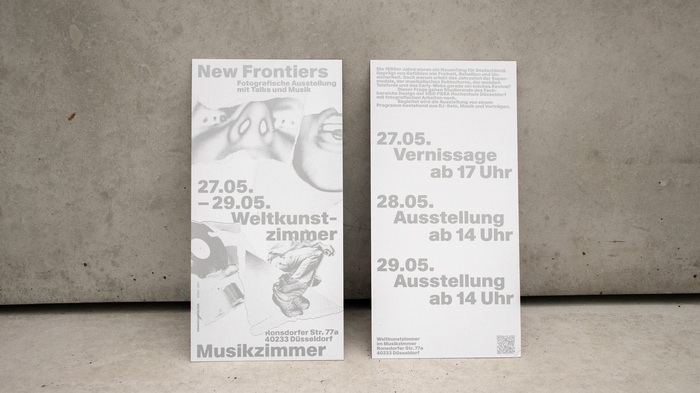 New Frontiers exhibition poster and flyers 3