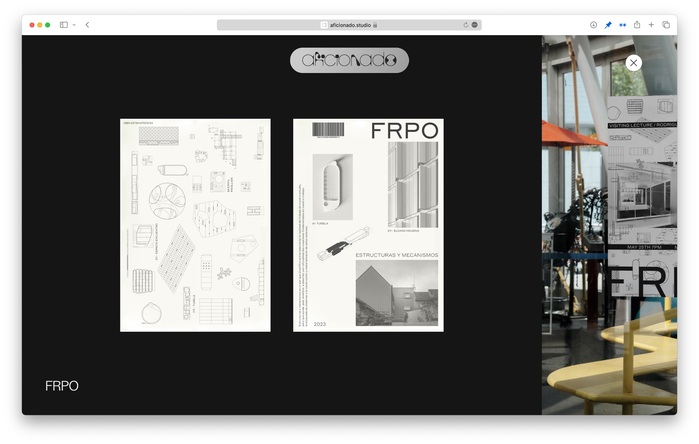 Aficionado Studio website 4