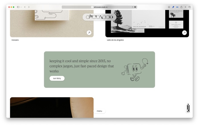 Aficionado Studio website 5