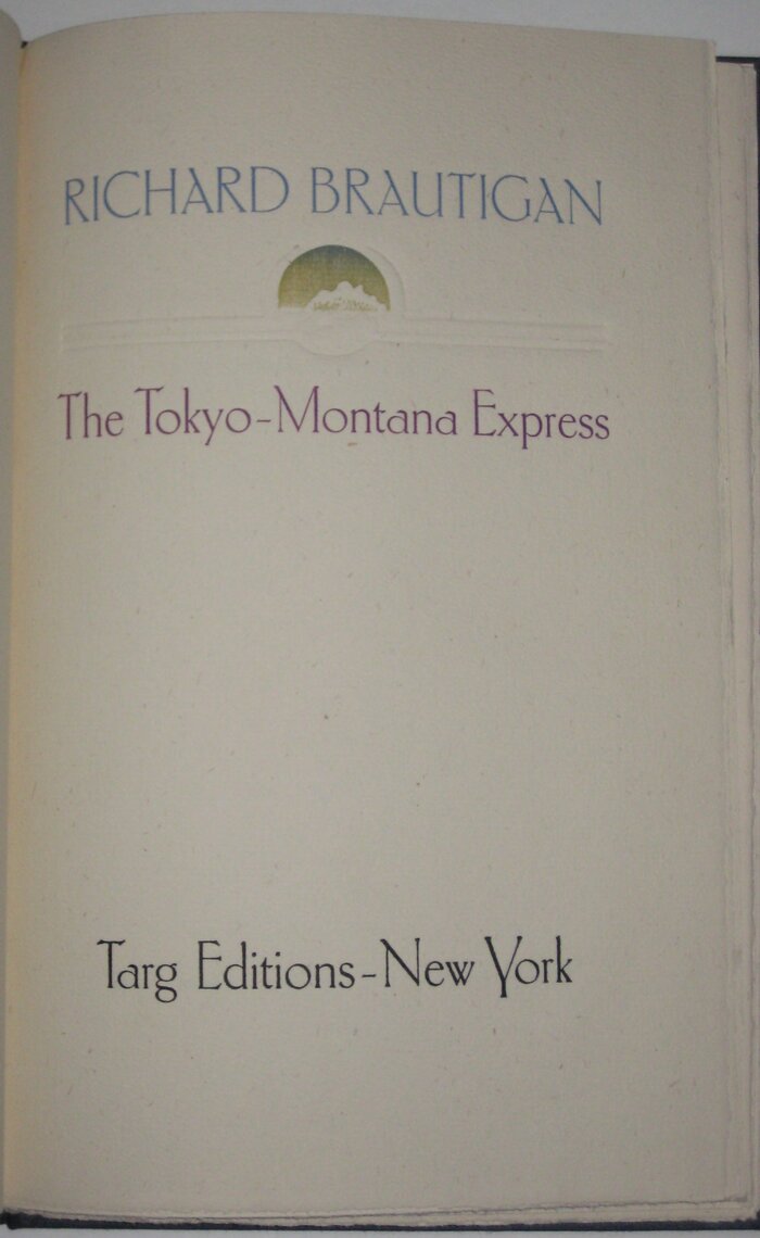 Targ Editions title page