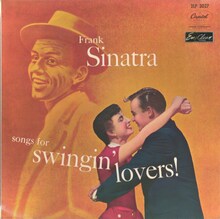 Frank Sinatra – <cite>Songs for Swingin’ Lovers!</cite> album art