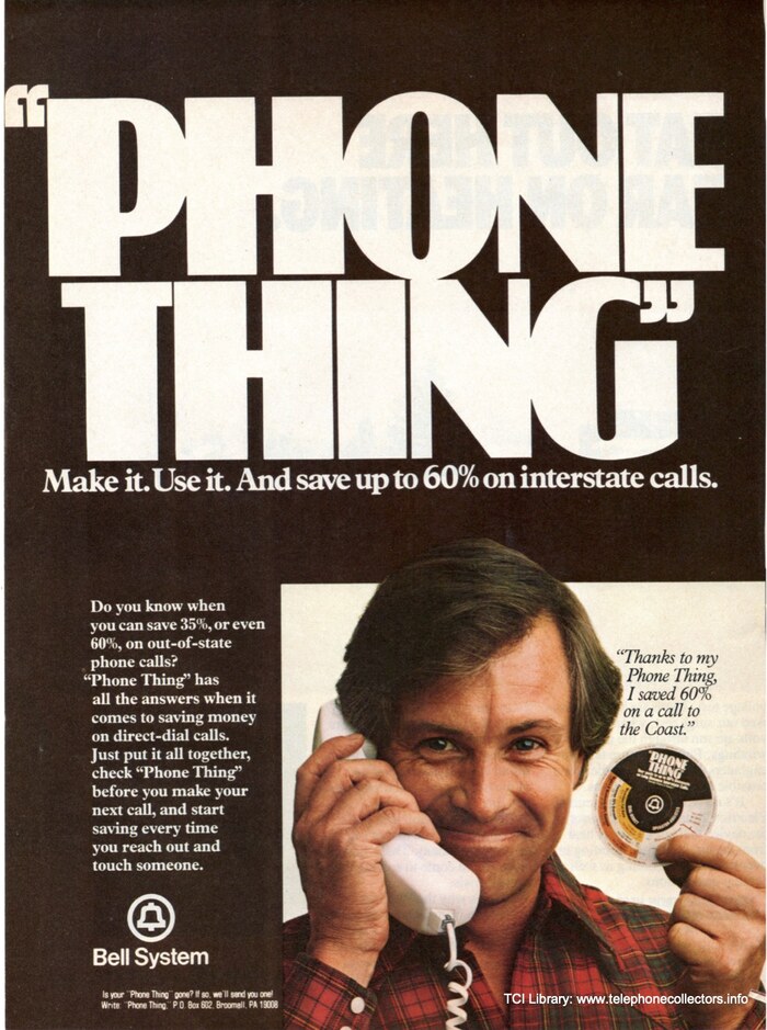 Bell System “Phone Thing” ads and chart 3