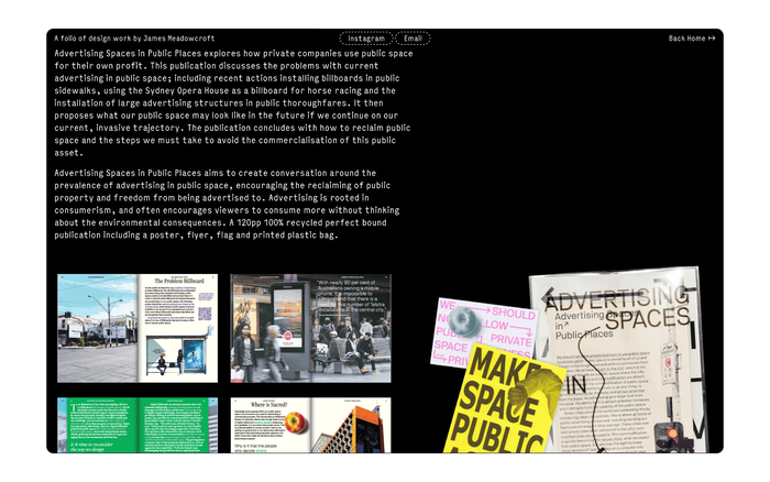 James Meadowcroft portfolio website 5