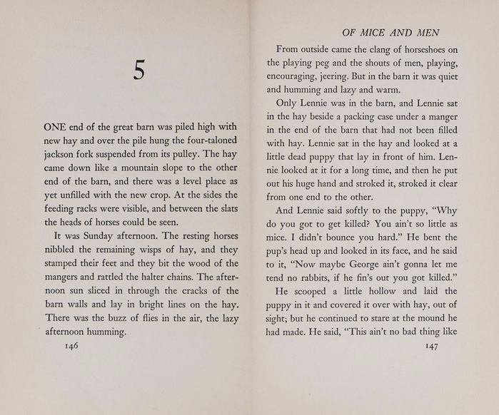 Of Mice and Men by John Steinbeck, first edition 8