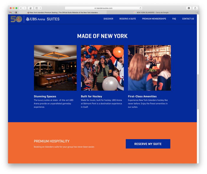 New York Islanders Suites website 6