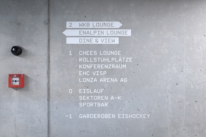 Lonza Arena signage, Visp 4