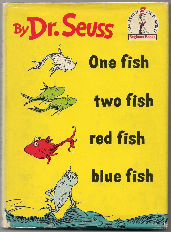 One Fish Two Fish Red Fish Blue Fish by Dr. Seuss (1960 edition) 1