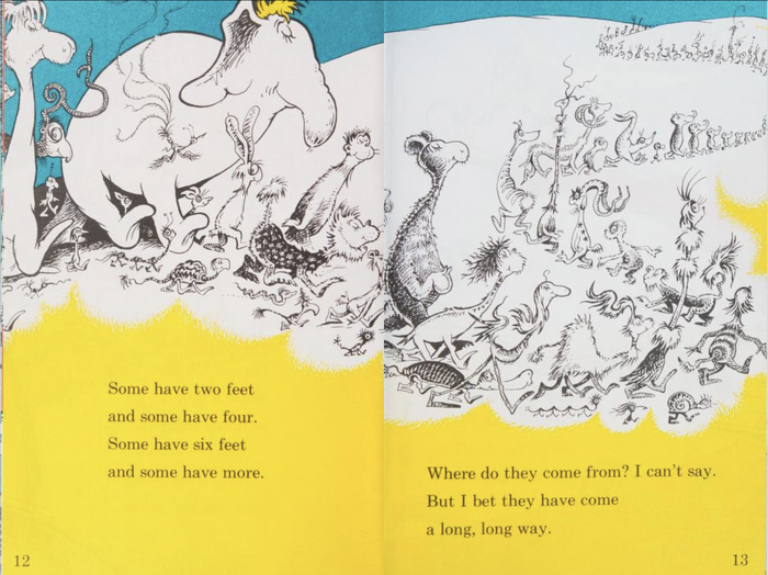 One Fish Two Fish Red Fish Blue Fish by Dr. Seuss (1960 edition) 2