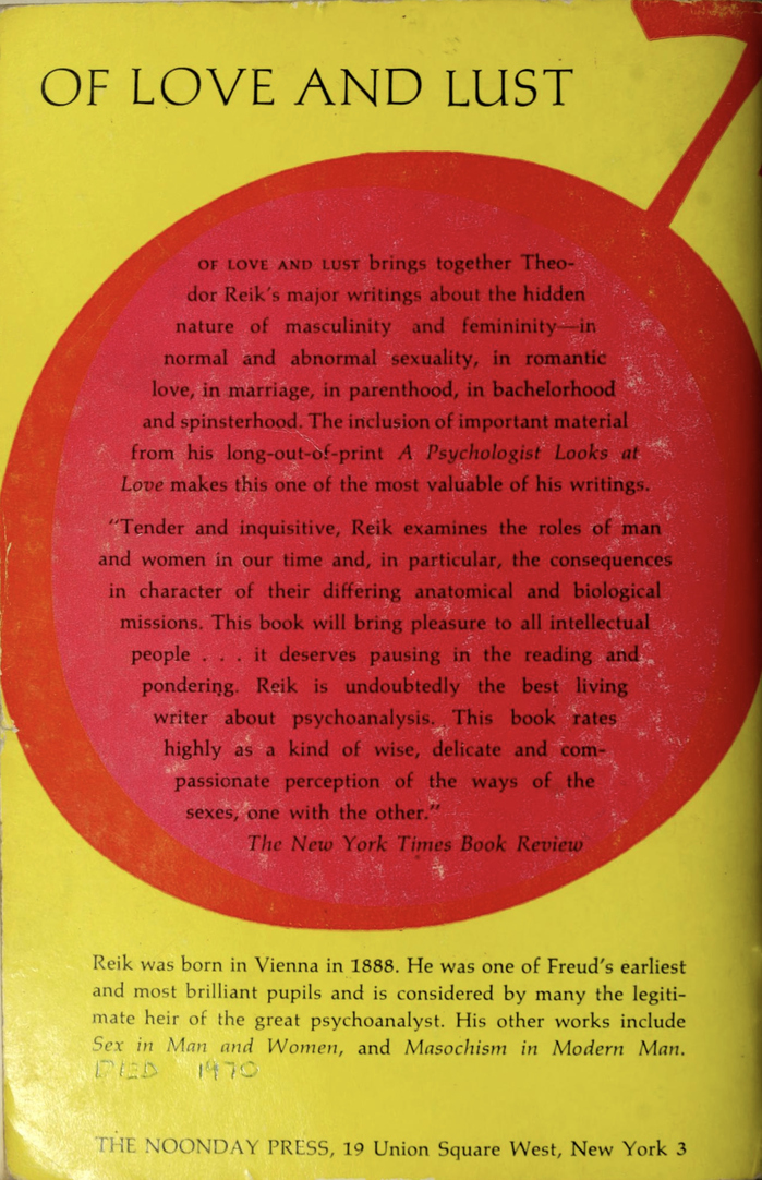 Noonday Press, fifth printing, 1968