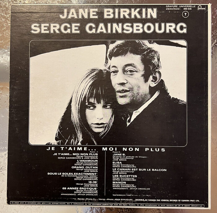 Jane Birkin / Serge Gainsbourg album art 2