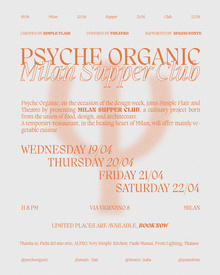 Psyche Organic – Milan Supper Club