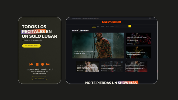Mapsound app UI / blog UI