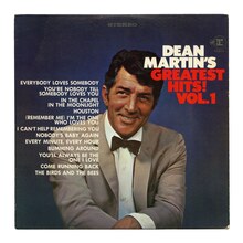 <cite>Dean Martin’s Greatest Hits! Vol.<span class="nbsp">&nbsp;</span>1</cite> and <cite>2</cite> album art