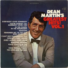 <cite>Dean Martin’s Greatest Hits! Vol.<span class="nbsp">&nbsp;</span>1</cite> and <cite>2</cite> album art