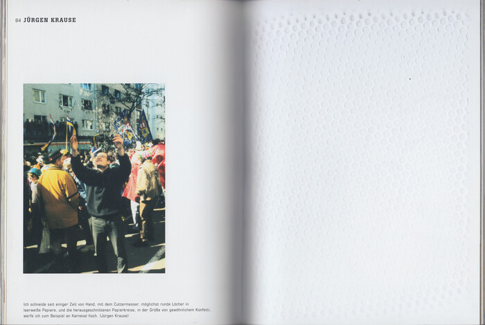 Double-page spread for artist Jürgen Krause
