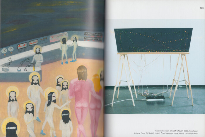Double-page spread for artists Stefanie Popp and Roseline Rannoch