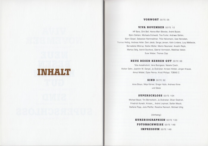 Table of contents