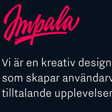 Impala Designbyrå website