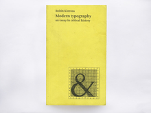 <cite>Modern Typography. An Essay in Critical History</cite> by Robin Kinross