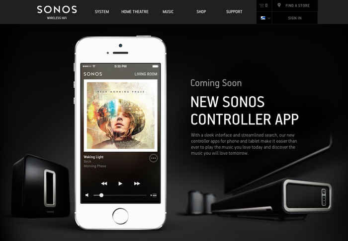 Sonos website 4