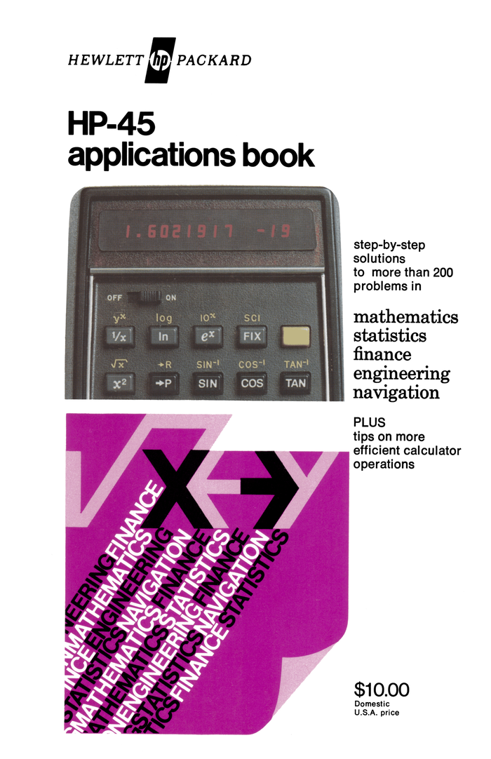 HP-45 applications book, front cover