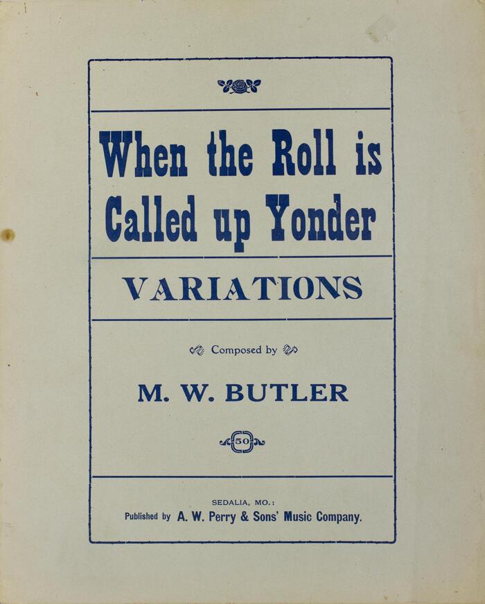 “When the Roll is Called up Yonder” Variations sheet music