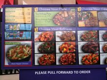 Panda Express in-store menu