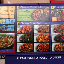 Panda Express in-store menu
