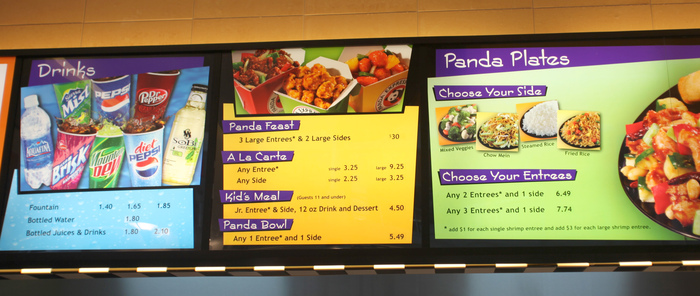 Panda Express in-store menu 3