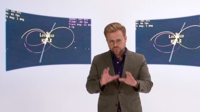 The G Word with Adam Conover, episode 4, “Lockheed Kills” screen