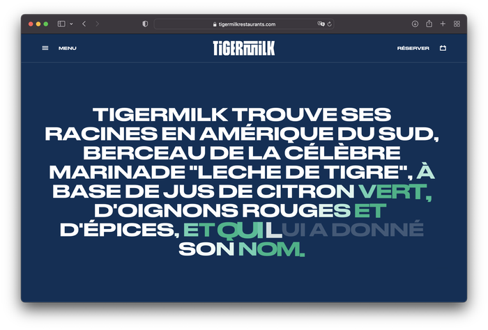 Tiger Milk website 2