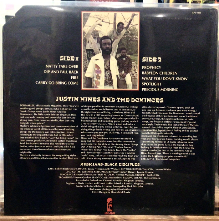 Justin Hinds and the Dominoes – Jezebel and Just In Time album art 4