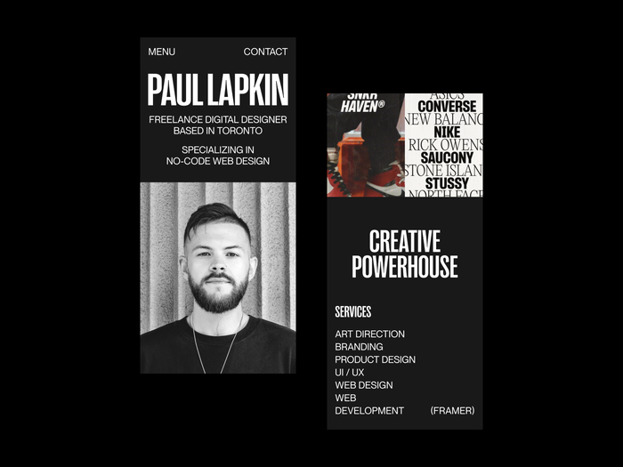Paul Lapkin’s portfolio website 2