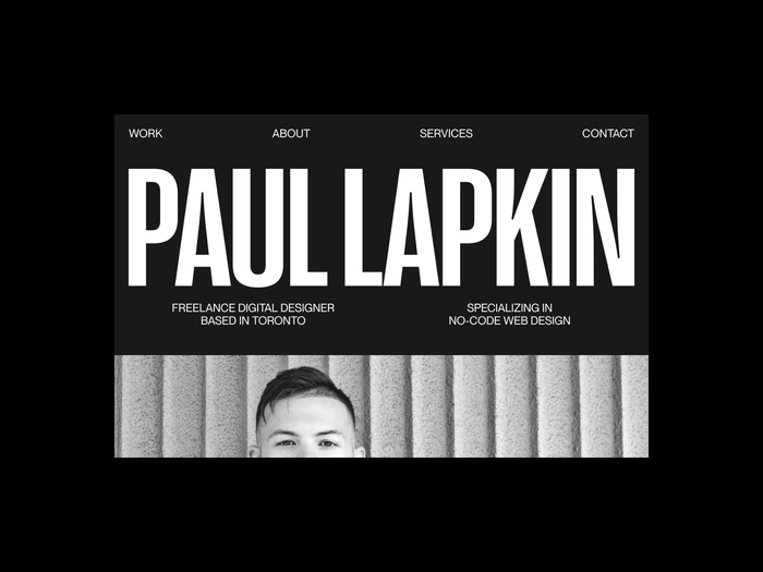 Paul Lapkin’s portfolio website 3