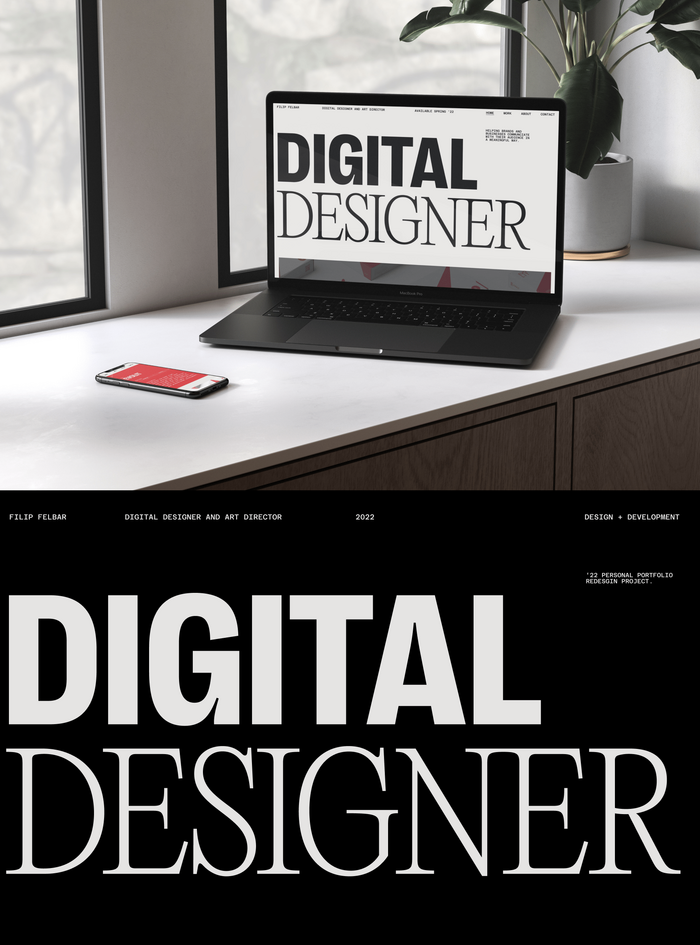 Filip Felbar portfolio website 1