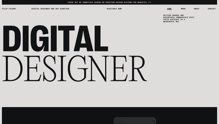 Filip Felbar portfolio website 12