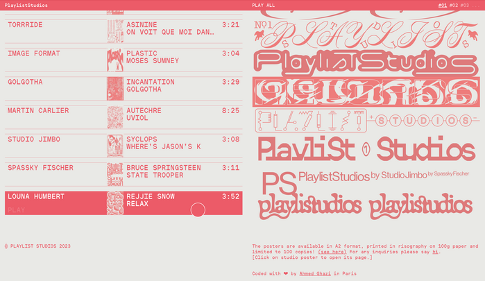 Playlist Studios website and poster series 2