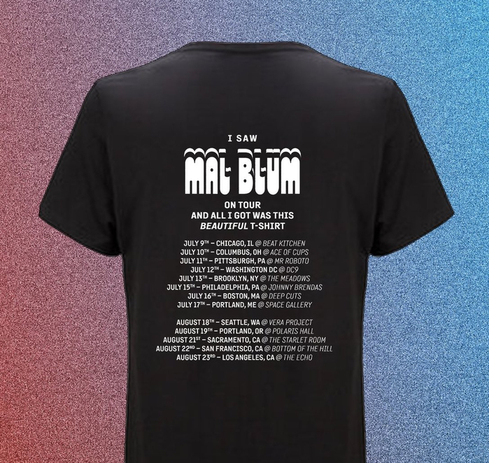 Mal Blum tour T-shirt and poster 1