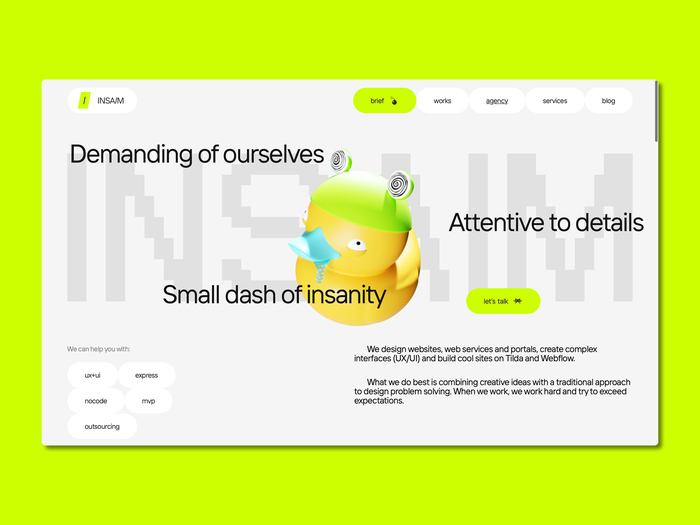 Insaim portfolio website 3