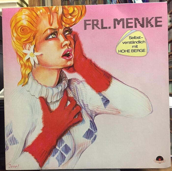 Front cover of the self-titled LP, with the same cover art as “Traumboy”. “Selbstverständlich mit Hohe Berge” is added in  breit mager.