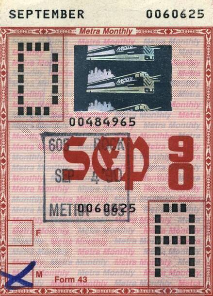 Metra tickets, 1990–1991