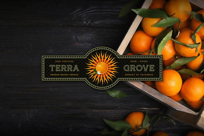 Terra Grove produce label