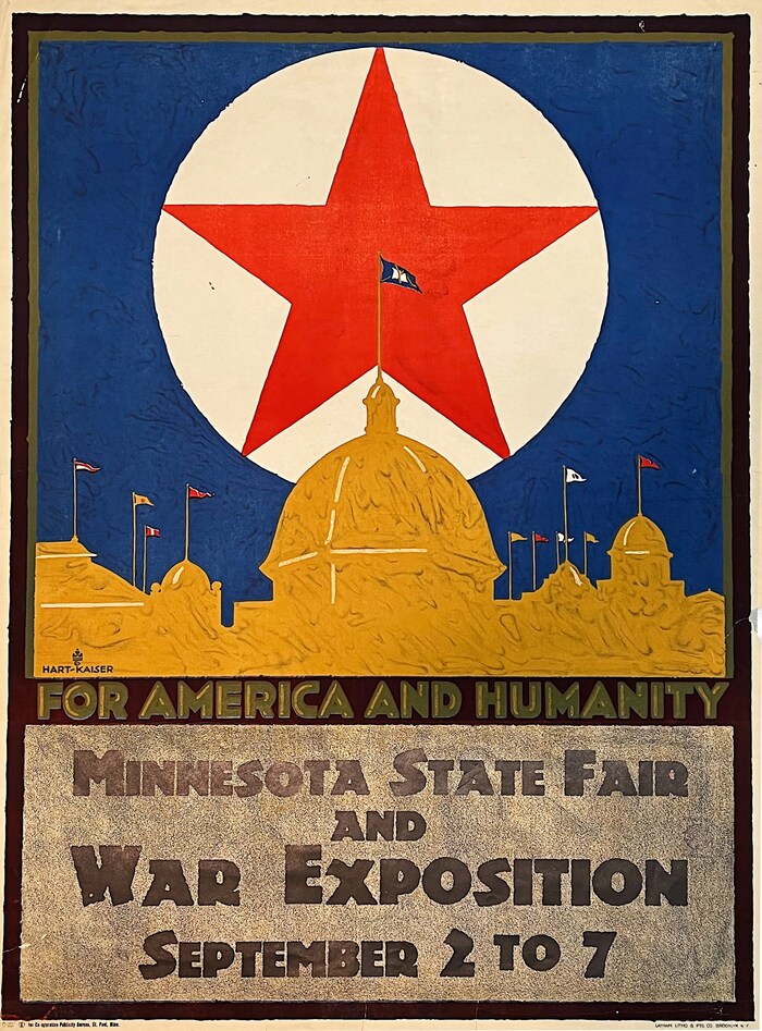 1922 Minnesota State Fair & War Exposition poster