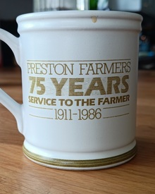 Preston Farmers commemorative mug