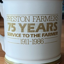 Preston Farmers commemorative mug