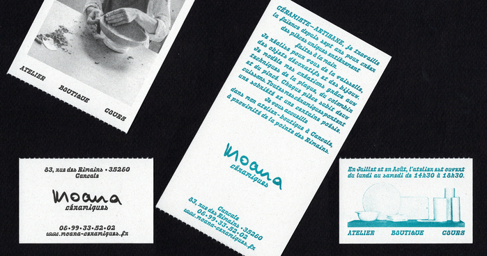 Moana ceramic workshop identity and flyers 2