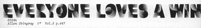Allen Stingray as shown in Photo-Lettering’s One-Line Manual of Styles, 1971