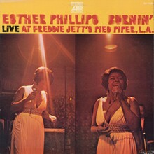 Esther Phillips – <cite>Burnin’ (Live at Freddie Jett’s Pied Piper, L.A.)</cite> album art