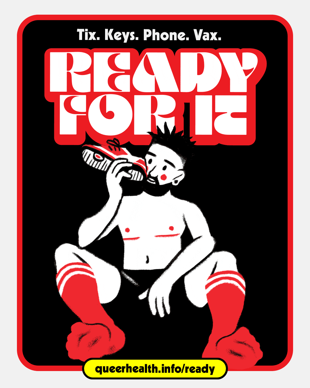 “READY FOR IT: Tix. Keys. Phone. Vax.” animation series 3